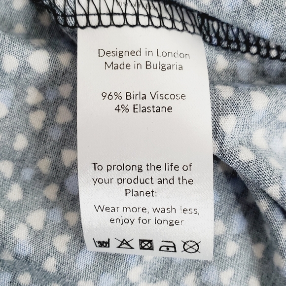 Saint + Sofia Tiered Heart Print Maxi Dress Size 18 Polka-dot Pockets Boho Chic - Picture 12 of 14